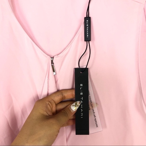 NWT Tahari 100% silk pink blouse - Picture 3 of 7